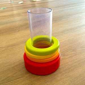 Lovevery | Clear Tube With Stacking Rings from the Explorer Play Kit Months 9-10